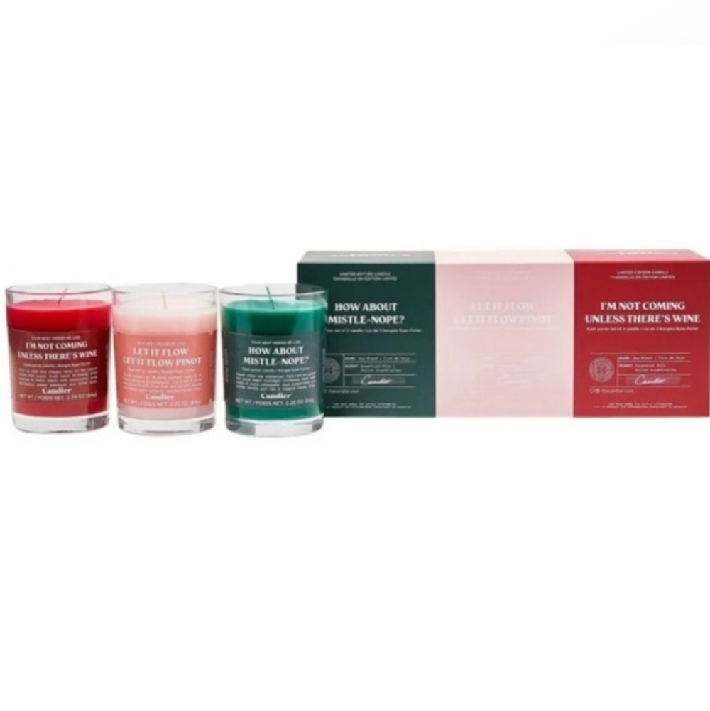 Candier Candle Limited Edition Christmas Candle Set Of 3 by Ryan Porter